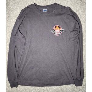 BBB Bikes Blues & BBQ Motorcycle Rally Gray Long Sleeve T-Shirt Men’s M Fayettev